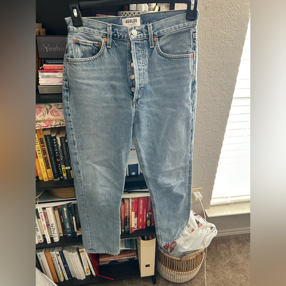 Agolde Riley High Rise Straight Crop in Renewal